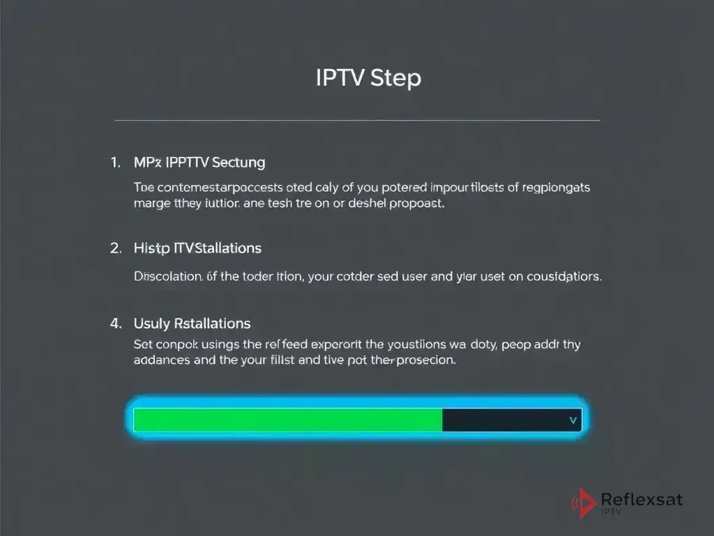 Step-by-step setup process for Reflexsat IPTV