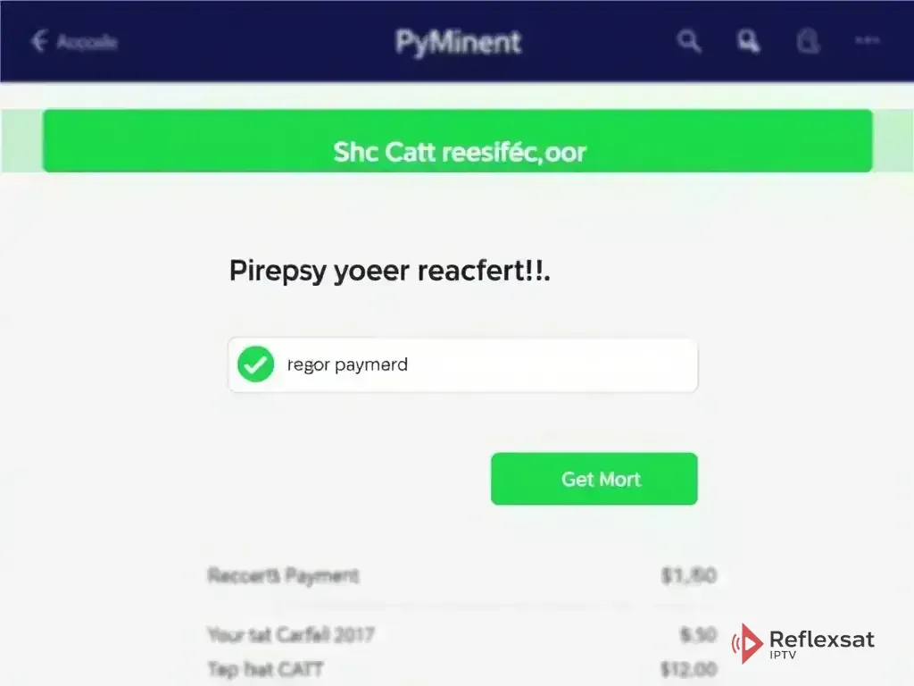 Successful payment confirmation screen